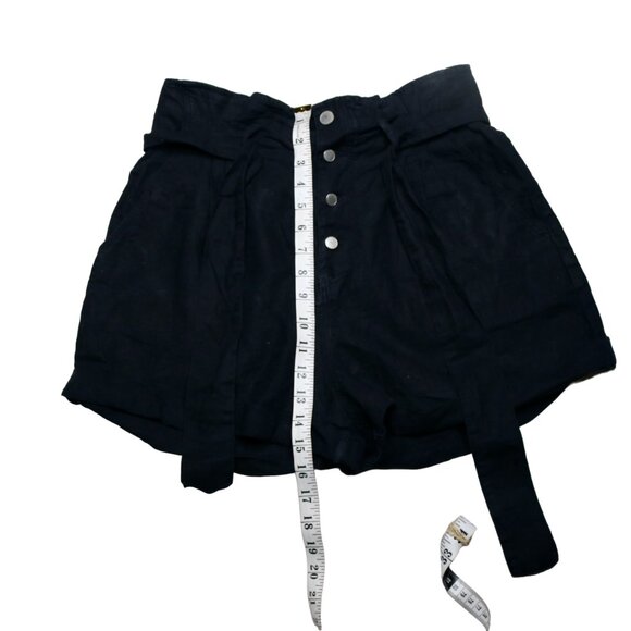 Zara Women's Shorts with Belt in Dark Navy/Black, size Small - Picture 6 of 8